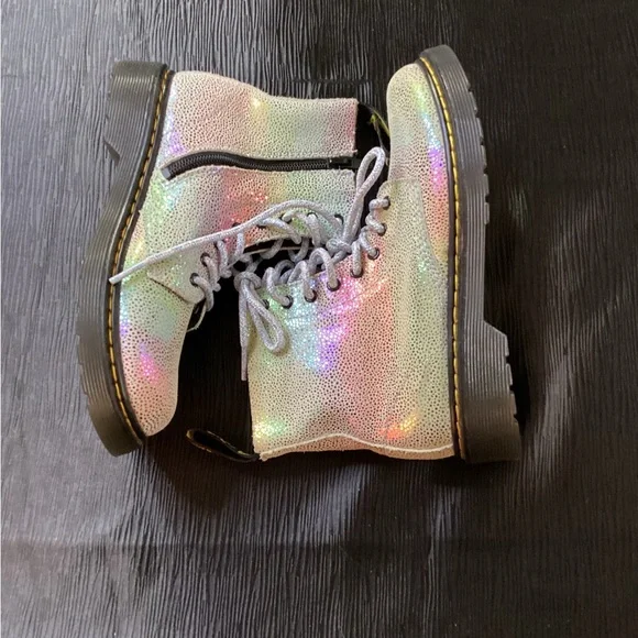 Dr. Martens Black and White Lace-Up Boots - Picture 2 of 15